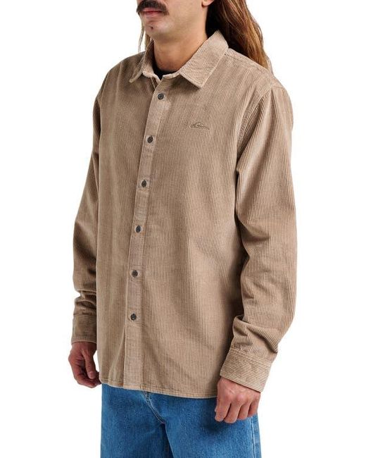 Quiksilver Natural Cotton Corduroy Button-Up Overshirt for men