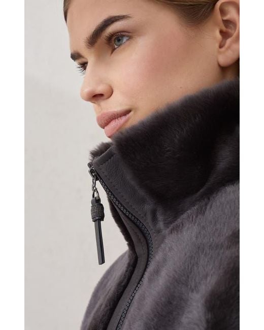 Brunello Cucinelli Black Shearling Outerwear