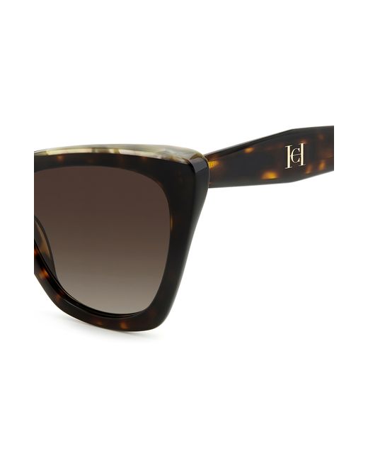 Carolina Herrera Brown 55mm Cat Eye Sunglasses