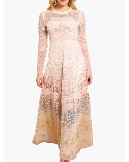 Needle & Thread Pink Angeline Sequin Gown