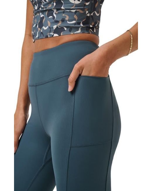 Travis Mathew Blue Moveknit Bonded Pocket Leggings