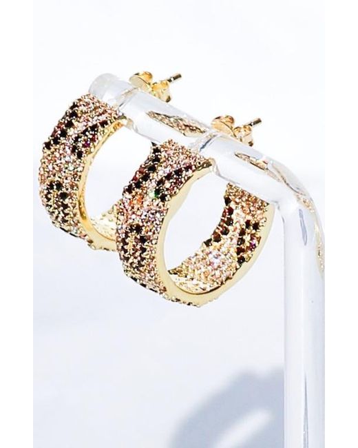 Native Gem Metallic Maneater Leopard Hoops