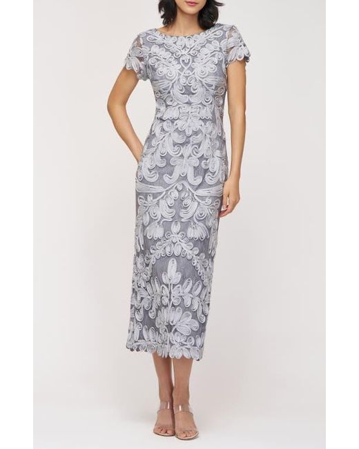 JS Collections Soutache Lace Cocktail Dress in Gray | Lyst