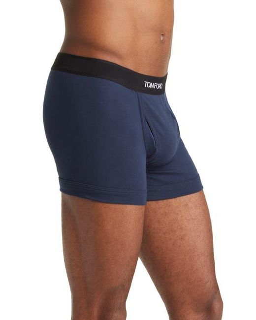 Tom Ford Blue Cotton Stretch Jersey Boxer Briefs for men