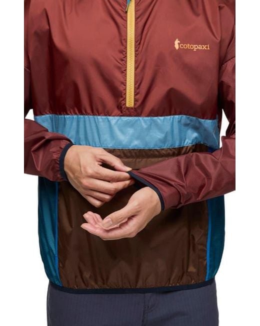 COTOPAXI Red Teca Half-Zip Windbreaker for men