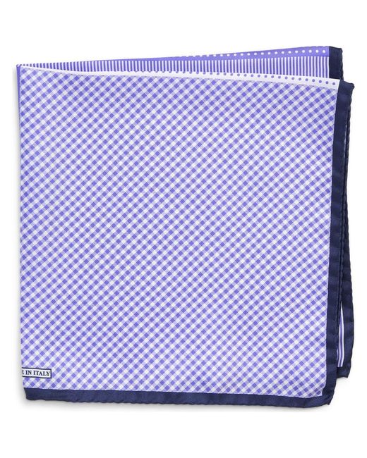 Nordstrom Purple Panel Silk Pocket Square for men