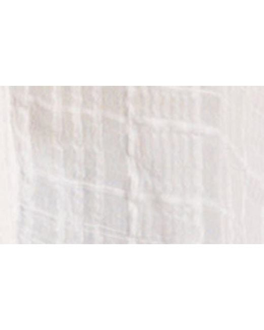 Bella Dahl White Tie Neck Raglan Sleeve Shirt