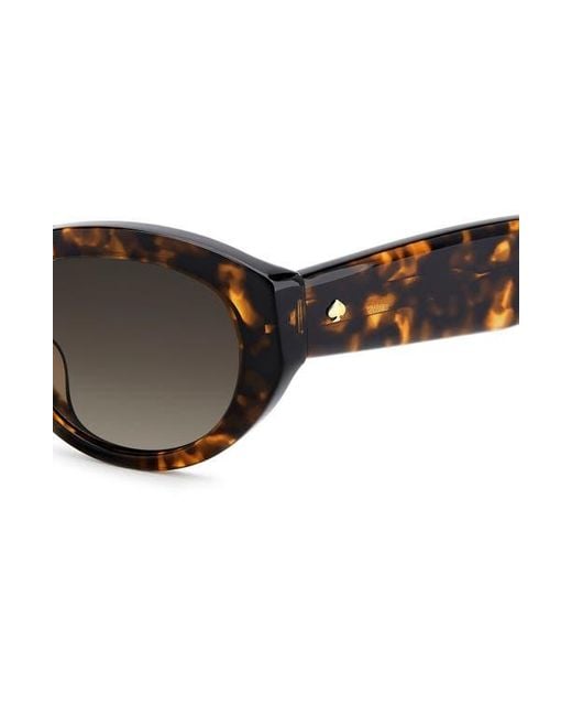 Kate Spade Black Caeley 52Mm Oval Sunglasses