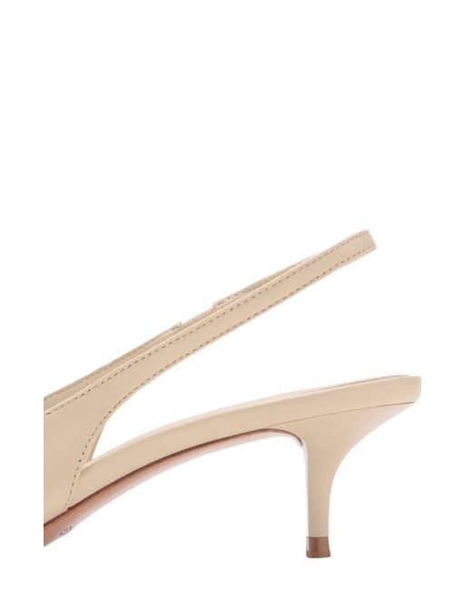 Mango White Tom Slingback Pointed Toe Pump
