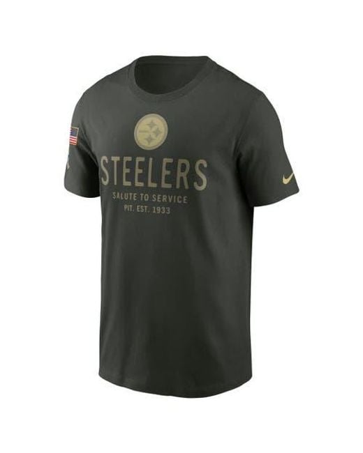 Nike Green Pittsburgh Steelers Big & Tall 2025 Salute To Service Sideline Edge Dri-Fit T-Shirt for men