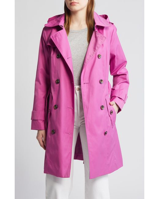 London Fog Pink Water Repellent Belted Trench Coat