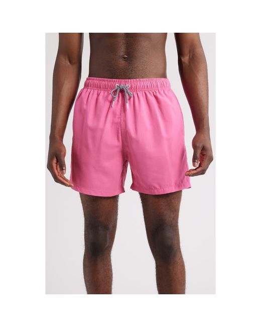 Boardies Pink Solid Swim Trunks for men