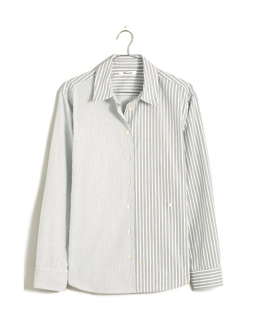 Madewell Blue With-a-twist Stripe Poplin Button-up Shirt