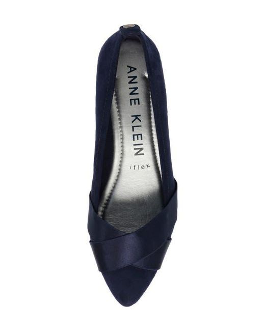 Anne Klein Blue Oalise Pointed Toe Flat