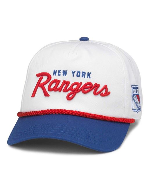 American Needle White /blue New York Rangers Roscoe Washed Twill Adjustable Hat At Nordstrom for men