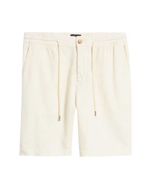 Rails White Archer Flat Front Cotton & Linen Shorts for men