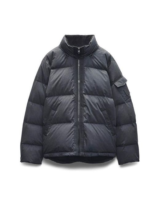 Rag & Bone Blue Daniel Quilted Down Puffer Jacket for men