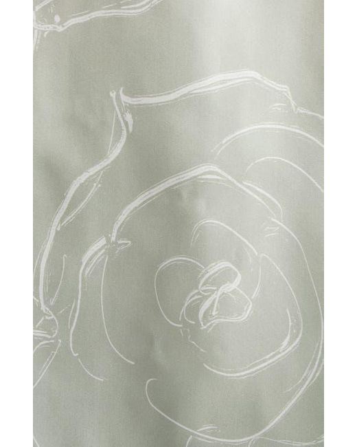 Marni Gray Rose Print Silk Pajama Pants