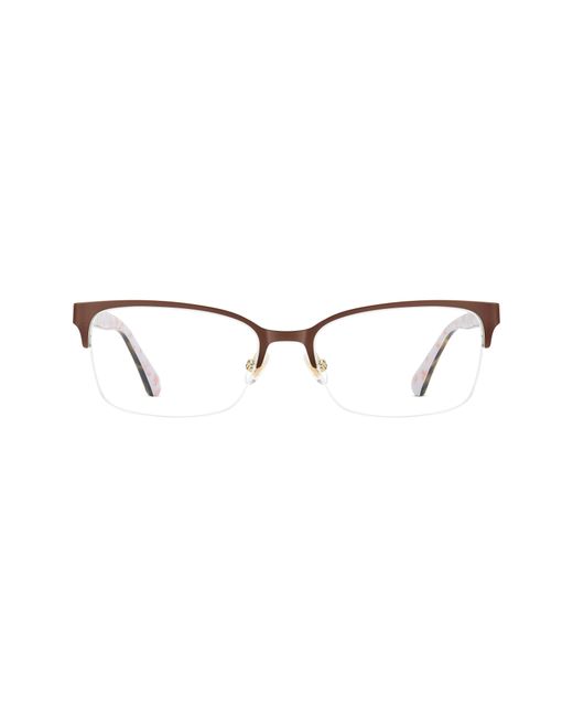 Kate Spade Brown Alexanne 51Mm Rectangular Optical Glasses