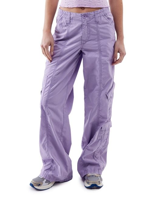 BDG Purple Y2k Low Rise Cargo Pants