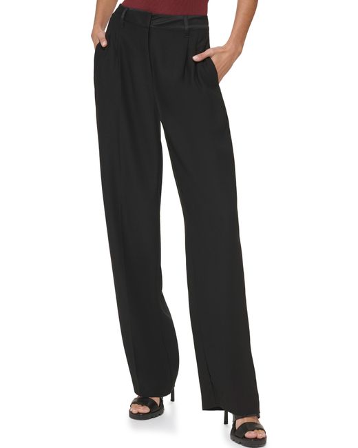DKNY  Wide Leg Trousers  Navy  House of Fraser