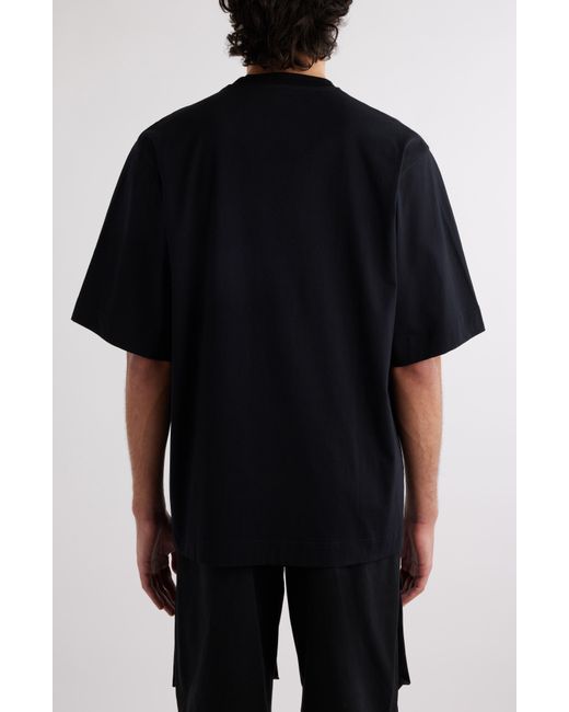 Givenchy Black New Studio Fit Oversize Logo Graphic T-shirt for men
