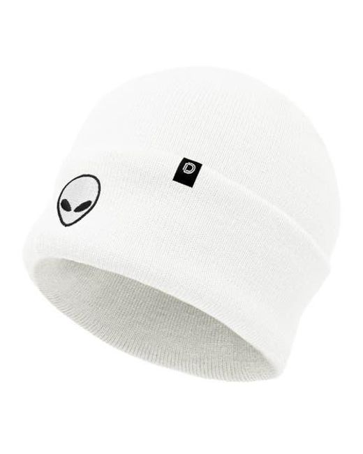 Alix White Alien Beanie for men