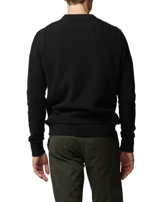 Rodd & Gunn Black Gowan Valley Lambswool Crewneck Sweater for men