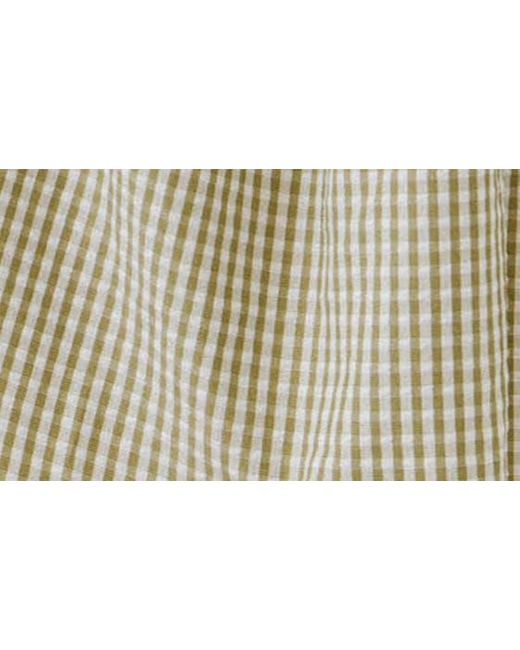 English Factory Natural Tiered Gingham Maxi Skirt