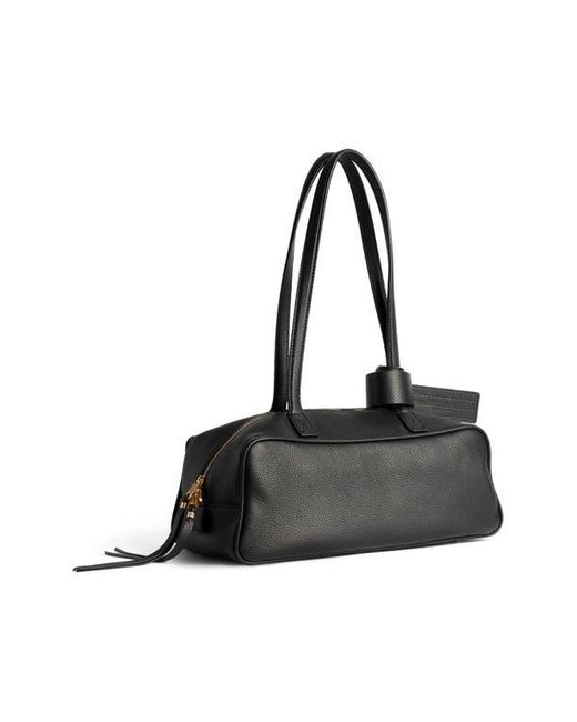 Balenciaga Black Small Bowling Leather Satchel