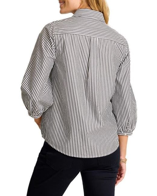Tommy Bahama Gray Palisade Isles Stripe Cotton Poplin Button-Up Shirt