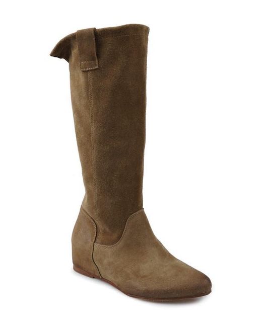 Zigi Brown Brindle Hidden Wedge Boot