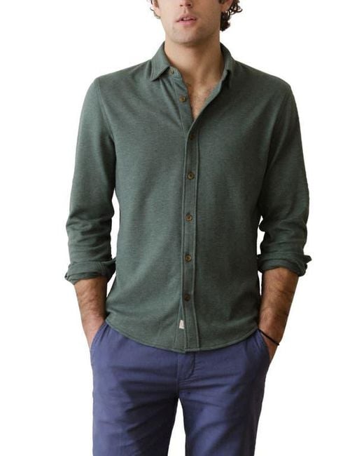 Marine Layer Green Pacifica Button-Up Shirt for men