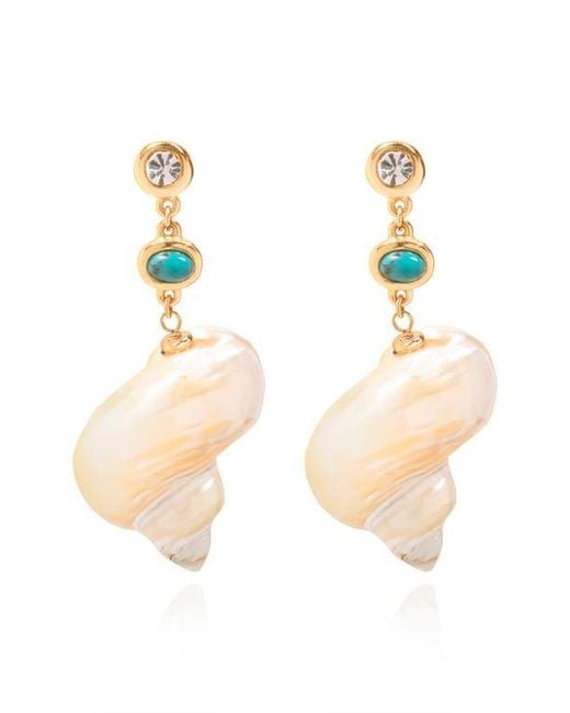 Sequin Natural Loulou Statement Earrings