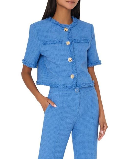 MILLY Blue Jeanne Bouclé Top