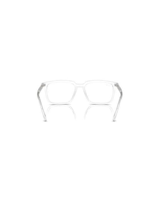 Ray-Ban White 52Mm Rectangle Optical Glasses