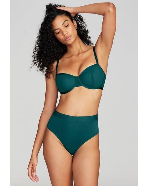 CUUP Green The Balconette Mesh Underwire Bra