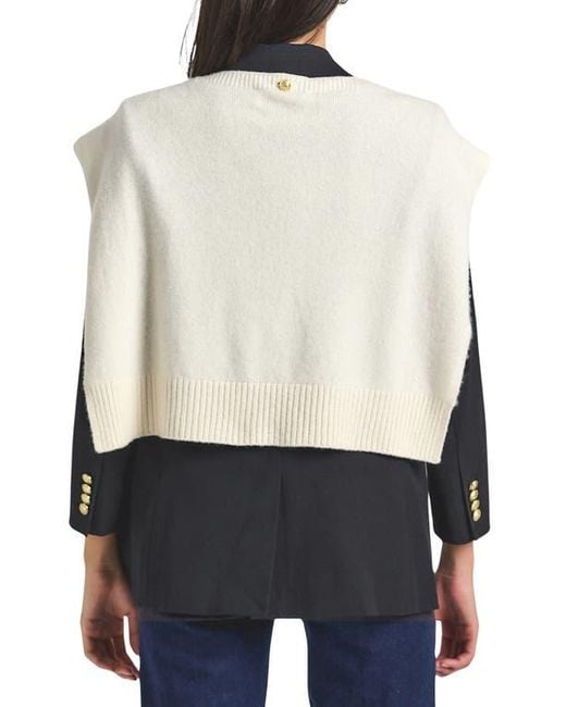 10 Crosby Derek Lam Blue Walter Cotton Blend Double Breasted Jacket With Shrug