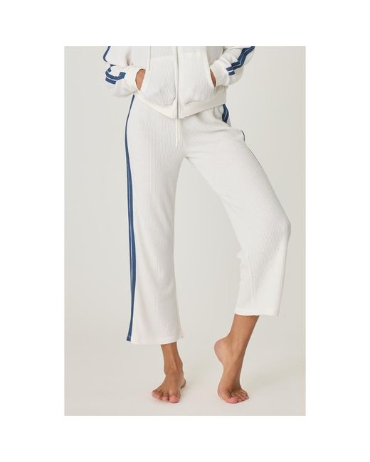 Pj Salvage White Waffle Knit Lounge Set