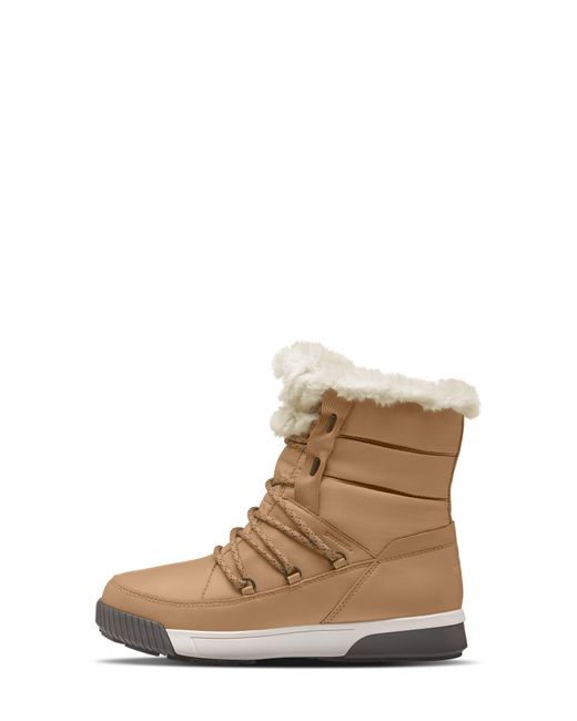 The North Face Natural Sierra Luxe Waterproof Boot With Faux Shearling Trim