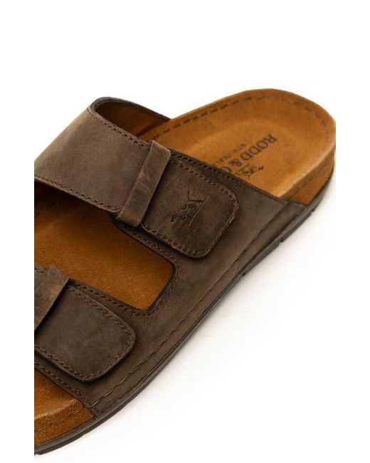 Rodd & Gunn Brown Ranfurly Slide Sandal for men