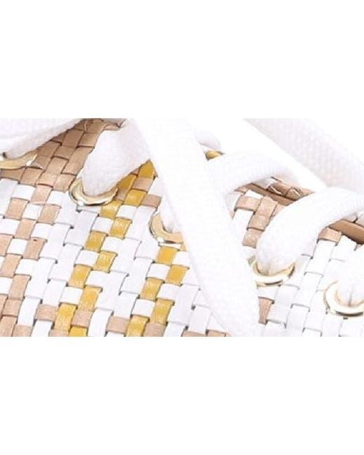 Ron White White Nova Woven Low Top Sneaker