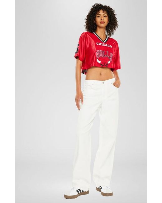 Kancan White Penny Low Slung Baggy Jeans