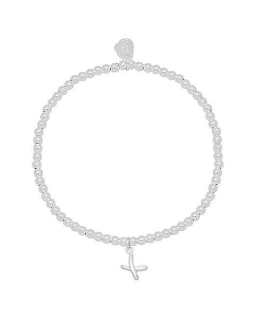 Estella Bartlett White Sienna Kiss Beaded Stretch Bracelet