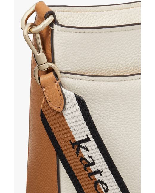Kate Spade Natural Hudson Colorblock Pebble Leather Crossbody Bag for men