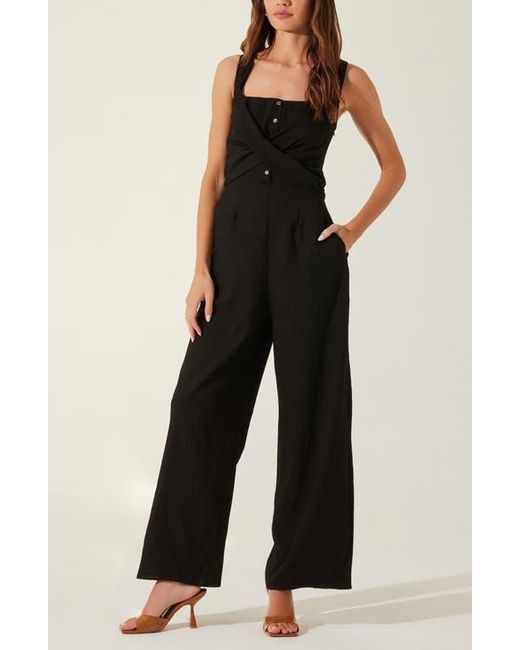 Astr Black Cross Front Jumpsuit