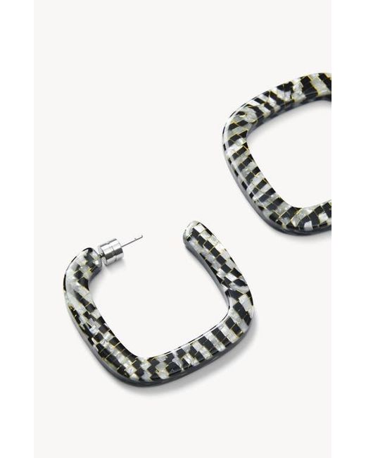 Machete Metallic Midi Square Hoops