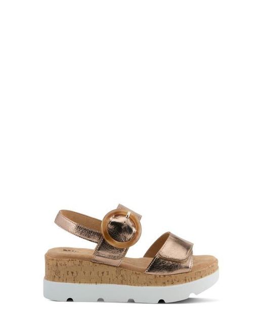 Spring Step Brown Abarah Slingback Platform Sandal