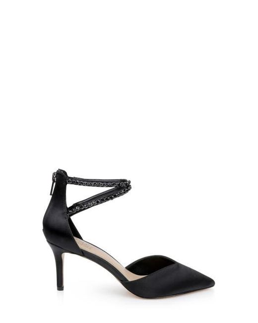 Badgley Mischka Black Emmi Ankle Strap Pointed Toe Pump