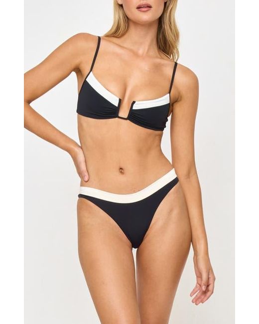LSPACE Black Peyton Bikini Top